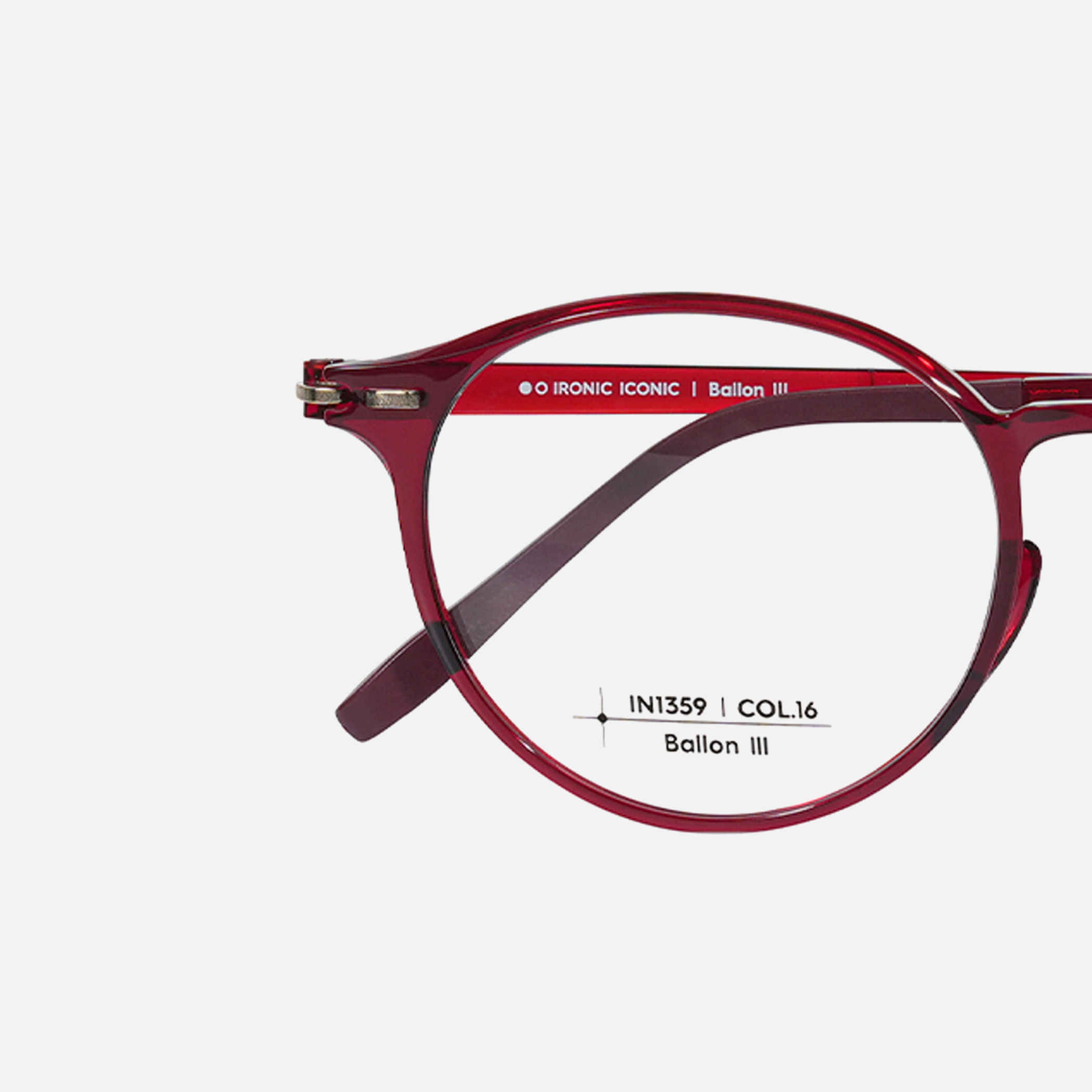 IRONIC ICONIC IN1359 C16 LIGHT RED grey background